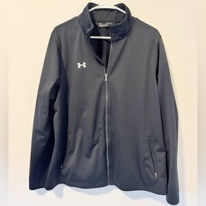 Under Armour ColdGear Loose Fit Full Zip Jacket Black Mens XL Athletic